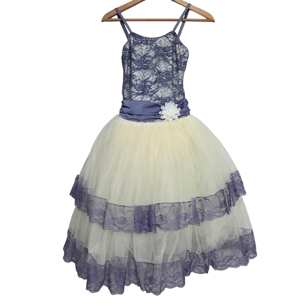 Revolution Dancewear Sequin Lace Tulle Dance Costume Lavender Womens S  Size SA
